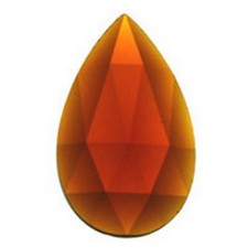 Stained Glass Supplies - JEWEL-40x24mm-DARK AMBER 3387