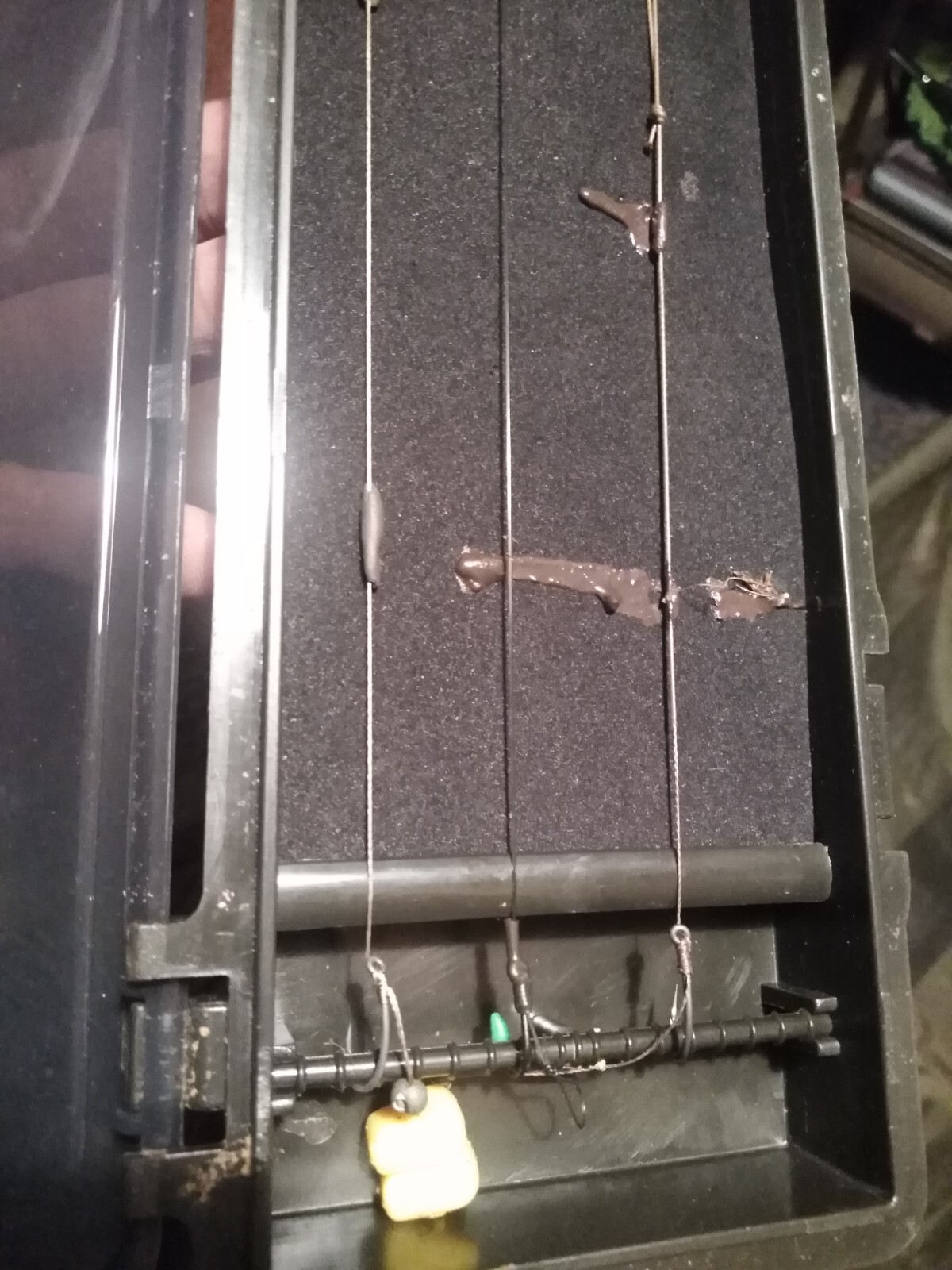 angling gear, job lot carp fishing. Rig wallets, 3 rod pod, elavator