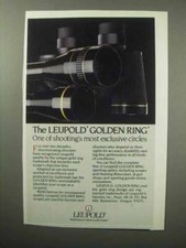 1987 Leupold Scopes Ad - The Golden Ring
