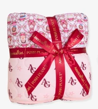 Posh Peanut American Girl Reversible Quilted Quilt Patoo Blanket-NEW