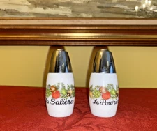 Gemco Corelle Corning Ware pattern SPICE OF LIFE Salt & Pepper Shakers