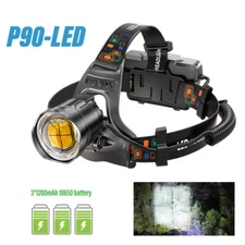 Headlamp LED Rechargeable Super Bright Headlight Torch Flashlight Head USB Lamp