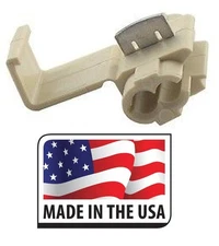 (100) QUICK SPLICE (TAN) SCOTCH LOCK CONNECTOR 18-14 GA. NO STOP TERMINAL UL USA