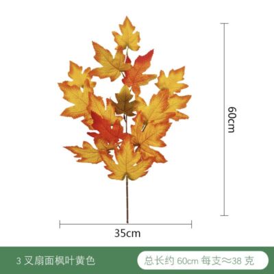Artificial Maple Leaf Branch Ornament Houseplant For Home Garden Decor Plant NEW