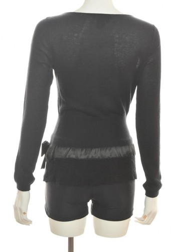 Etcetera Womens Sweater Size M Black Solid Scoop Neck Long Sleeve Silk Casual - Picture 2 of 4
