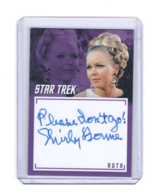 STAR TREK TOS ARCHIVES SHIRLEY BONNE #A40 AUTOGRAPH ''PLEASE DON'T GO'' RUTH