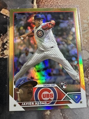 2023 Topps #444 Javier Assad Gold Foil Chicago Cubs RC | eBay