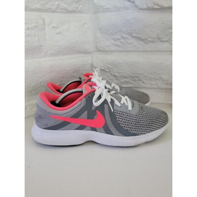 Nike Revolution Youth Size 7Y Gray Pink Running Shoes Athletic