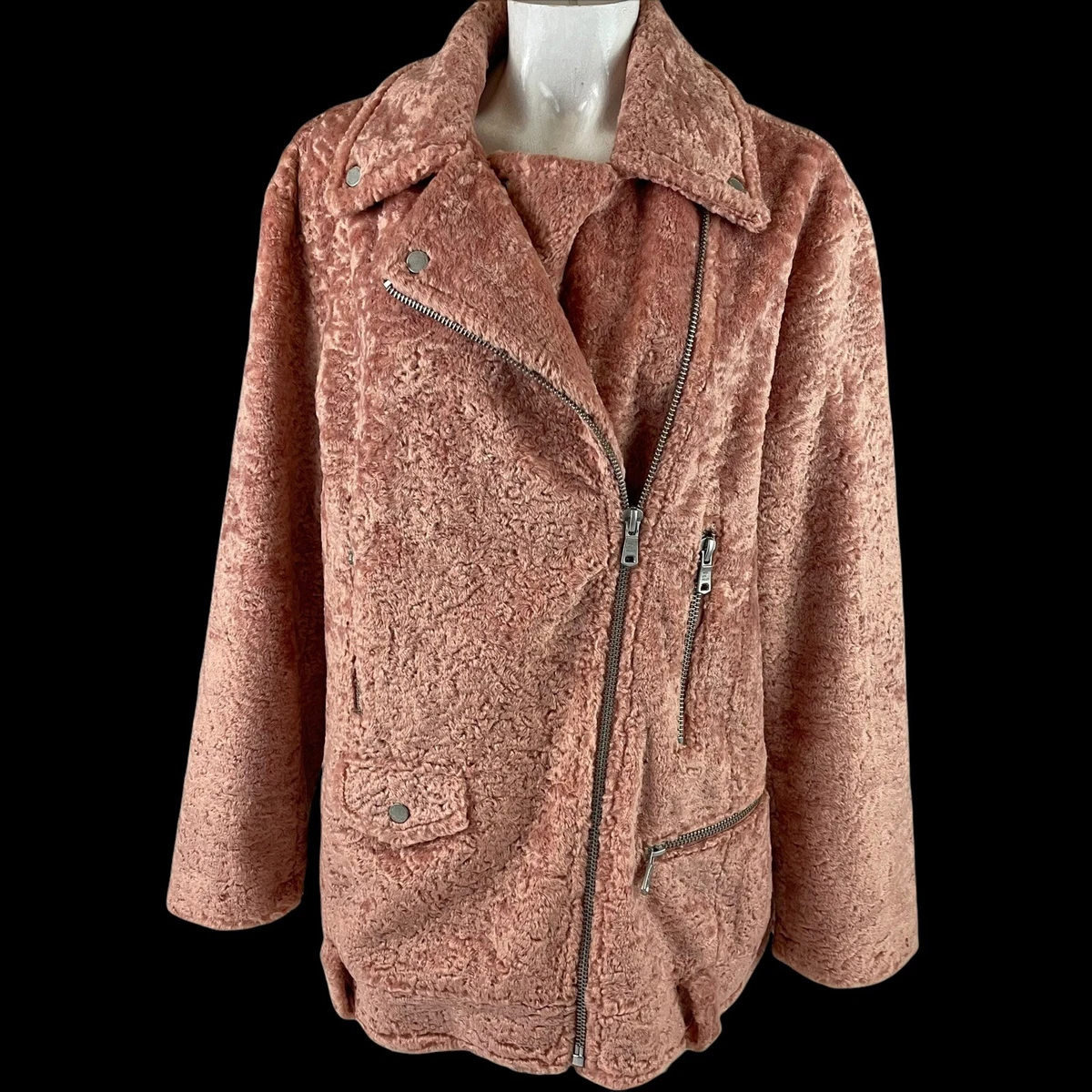 Avec les filles luxe moto sherpa jacket store