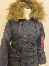 Alpha Industries Black Parka Coat