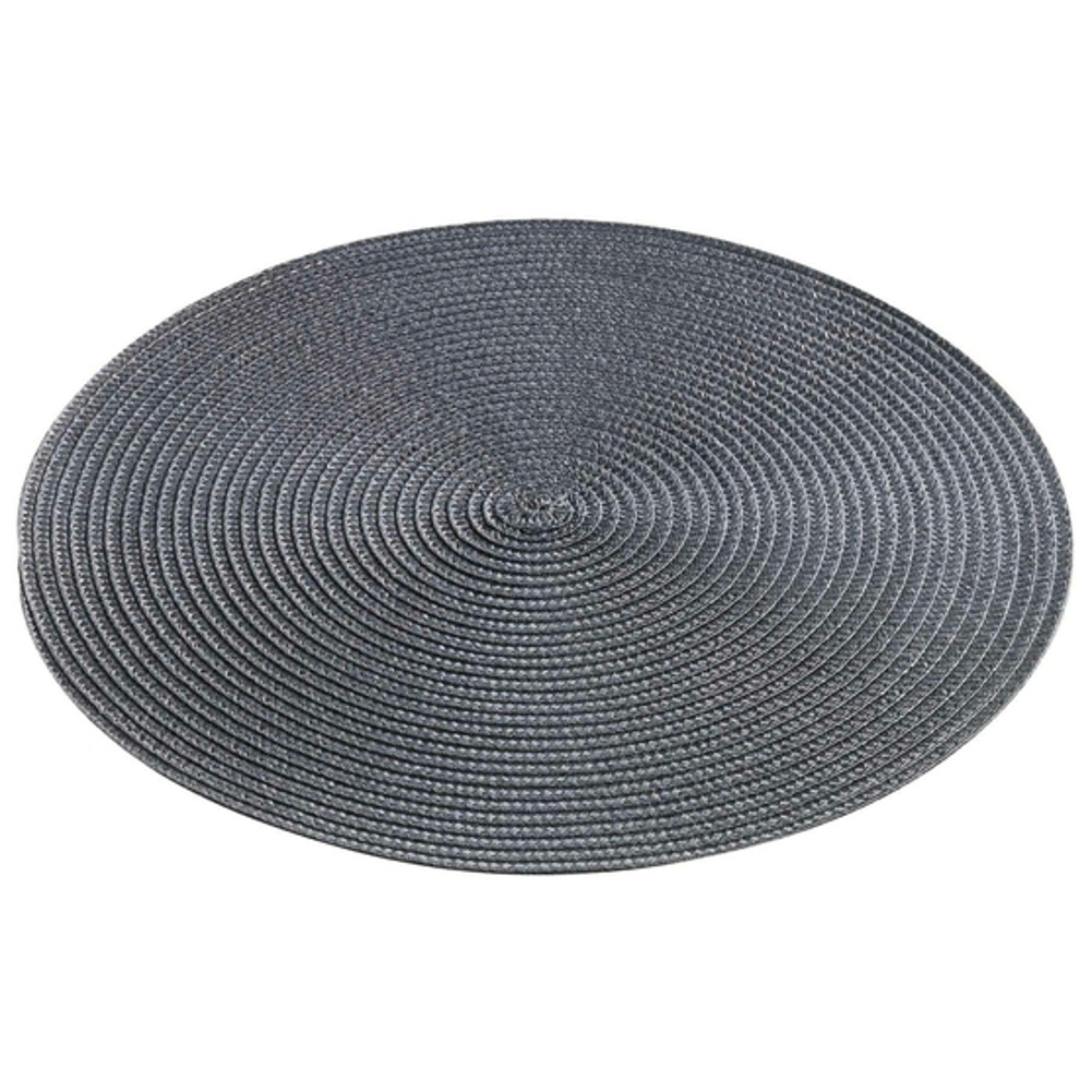 4er Set Platzset Anthrazit 35cm rund Platzmatte Tischdeko Tischmatte Unterlage