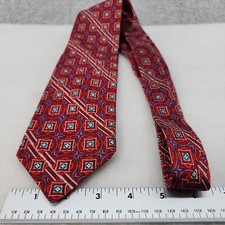 Robert Talbott Best of Class Silk Men's Tie Red Blue Square EUC Made in USA