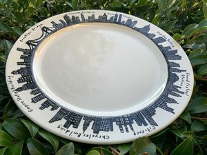 Fishs Eddy Brooklyn Bridge Twin Towers Empire State Building Serving Platter