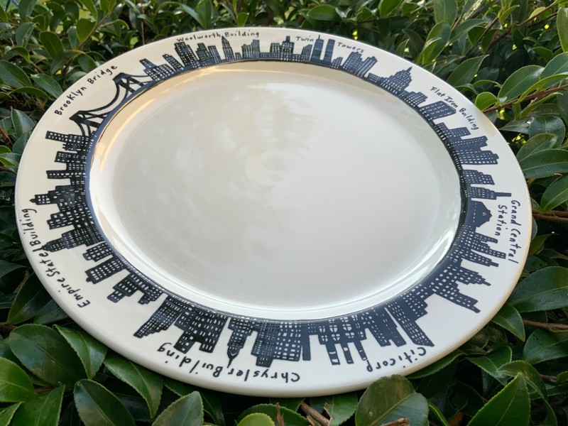 Fishs Eddy Brooklyn Bridge Twin Towers Empire State Building Serving Platter