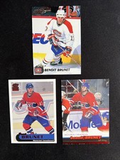 Benoit Brunet 3 Card NHL Ice Hockey Trading Card Lot Montreal Canadiens Red Foil