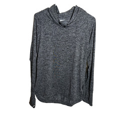 Athleta Sweatshirt Women's Medium Gray Hoodie Pullover Athletic Solid Top