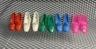 Vintage Barbie Mod Pilgrim Closed Toe Heels Shoe Lot 5 Pair Pink Blue Green