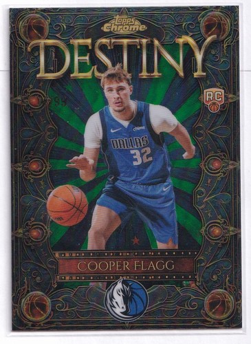 Cooper Flagg [Refractor Green] #D-1 2025 Topps Chrome Destiny card