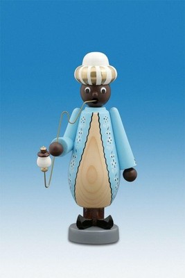 Mohr Incense Burner Räuchermann Blue Natural 20 cm NEW Wooden Figurine