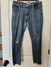 Levi Strauss 711 Skinny Jeans Women  s Size 32 Blue Stretch Denim Mid Rise