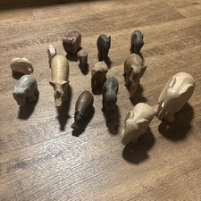 12  Elefanten Figuren Konvolut Holz Speckstein Masse Marmor Deko Sammlung