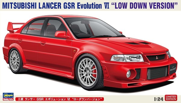 Hasegawa 1/24 Mitsubishi Lancer GSR Evolution VI Lowdown Plastik...-image