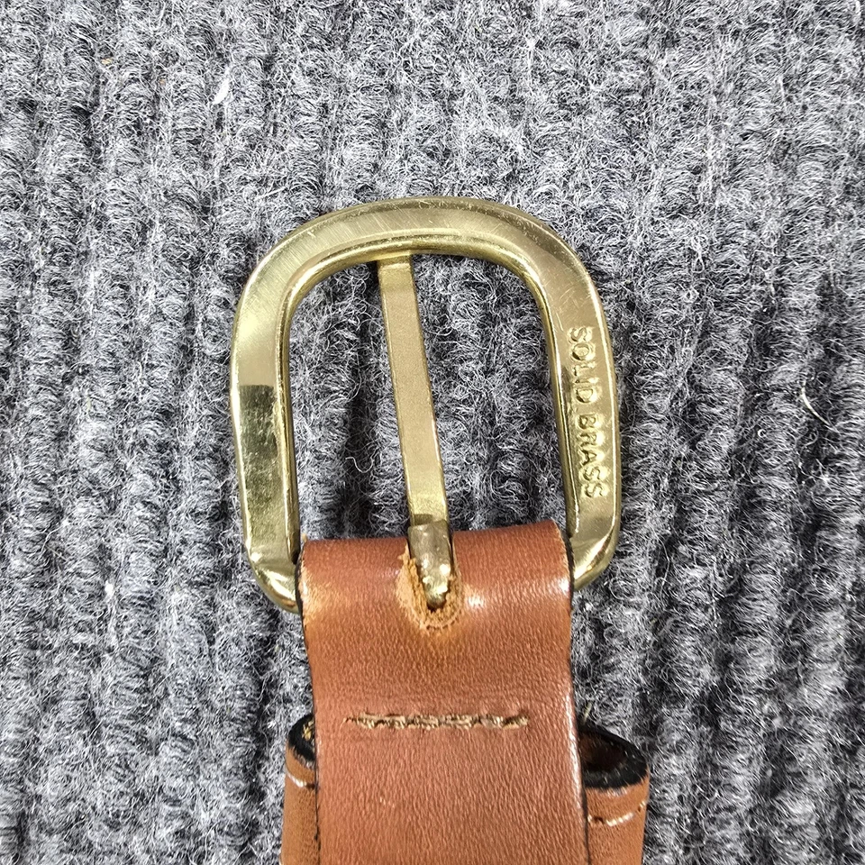 Cinturón Zep-Pro para Hombres 36 Mahi Mahi Cuero Lona Latón Sólido Hecho en EE. UU. Preppy Foto 3 de 4