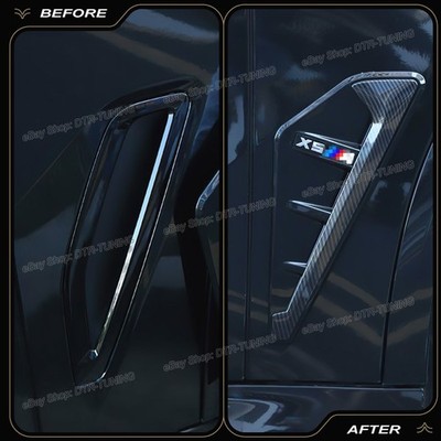 Carbon Fiber Side Fender Grille Vent Performance Trim For BMW X5 M G05 F95 2019+