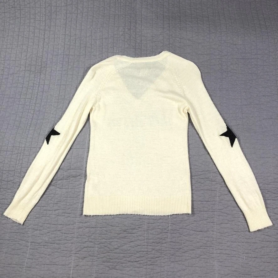 Suéter Wildfox Mujer Mediano Sueño Cuello en V Estrella Lentejuelas Pullover Mezcla Angora Foto 2 de 4