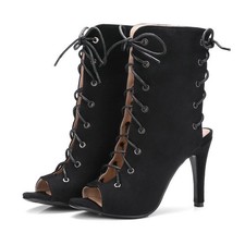 Women's Fashion Open Peep Toe Booties Gladiator Stiletto High Heel Dress Sandals