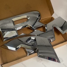 For 2015-2020 Ram Rear Tailgate Letters Emblems Replacement Badges Gloss Chrome