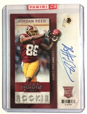 JORDAN REED 2013 PANINI CONTENDERS ROOKIE TICKET ON CARD AU RC #214 Commanders. rookie card picture