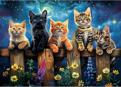 GDYEEH Niedliche Katze Diamond Painting Erwachsene, 5D Kätzchen Diamant Kunst Bilder