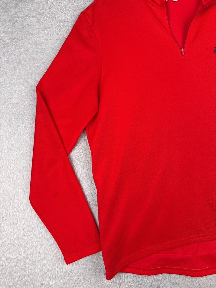 Camiseta de Ciclismo FILA Adulto Extra Grande Roja Manga Larga Cremallera Completa Poliéster Coolmax Foto 3 de 4