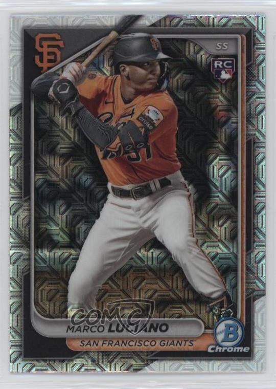2024 Bowman Chrome Mega Box Mojo Refractor Marco Luciano #43 1bu3