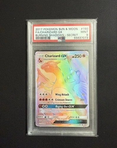Pokemon Sun & Moon Burning Shadows #150 Charizard GX Secret Rare PSA 9 Mint