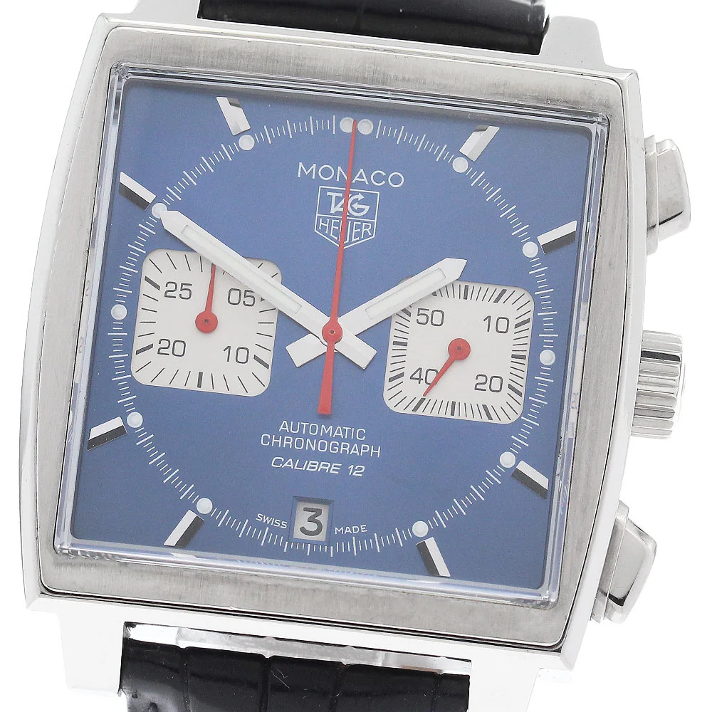 TAG Heuer Monaco Small Second Chronograph Date CAW2111-0 Blue TO338999