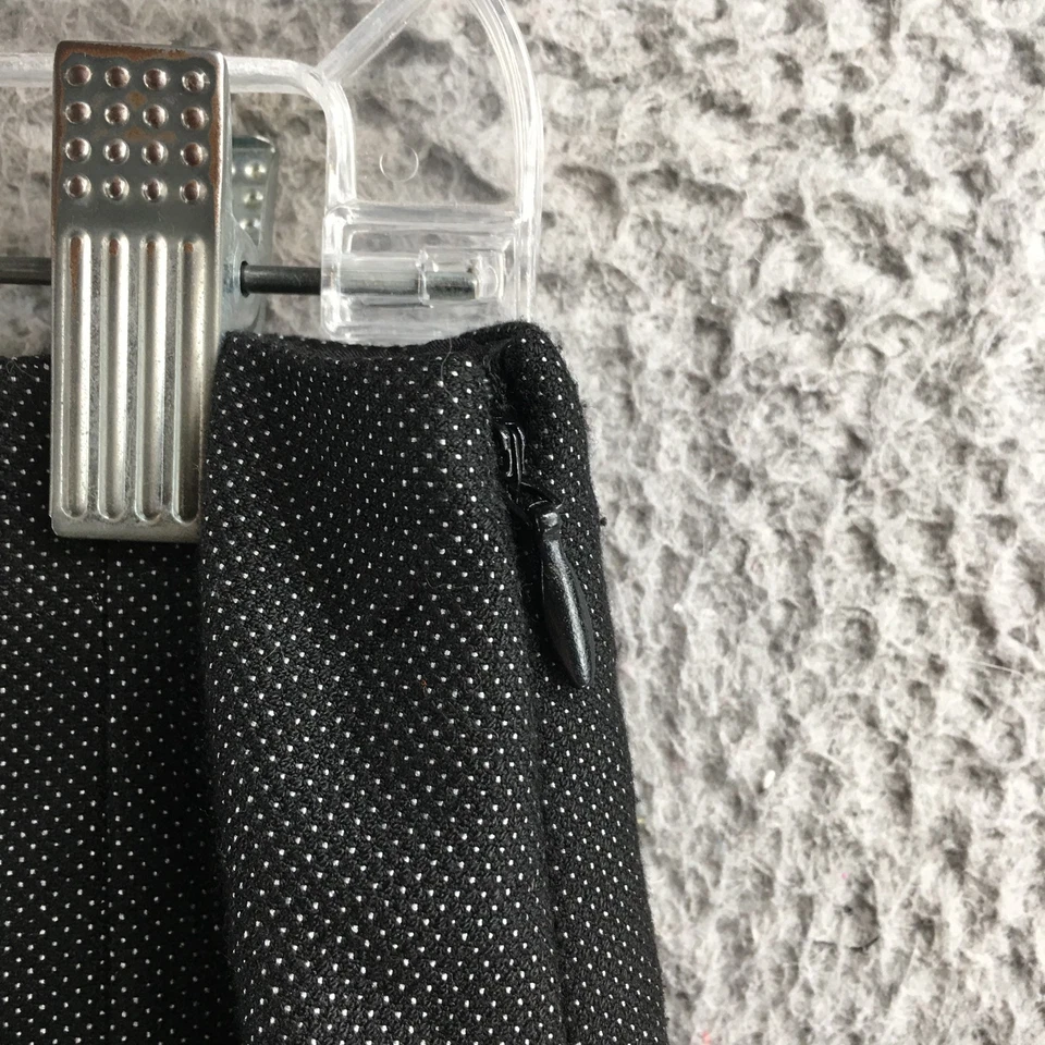 Anne Klein плиссированные колена длина юбка женщин 4 черный горошек повседневный стороны молнии - Изображение 4 из 4