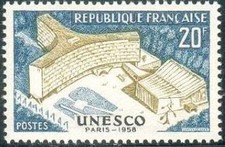 FRANCE N°1177 "PALAIS UNESCO, PARIS 20F" NEUF xx TTB