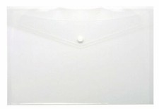 50 x A4 Press Stud Wallet Plastic Document Holder Folder File Popper Wallets