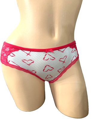 NEW VICTORIA'S SECRET SEXY VALENTINES DAY HEARTS HIP HUGGER UNDERWEAR PANTIES XS