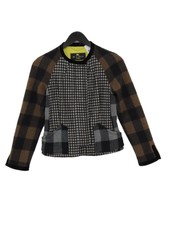 Etro Women's Jacket Uk 8 Grey Wool With Polyamide, Silk, Viscose Overcoat