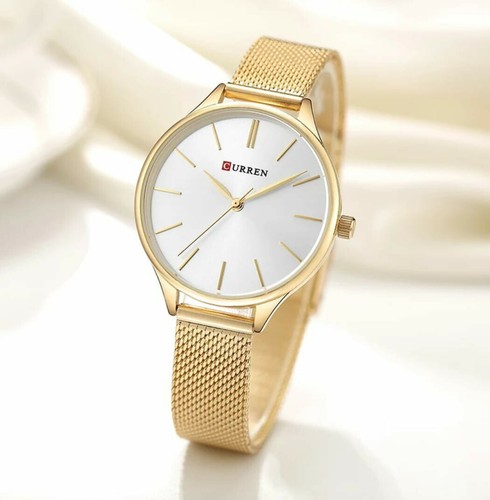 Orologio Donna Curren Acciaio Inox Oro cinturino Quarzo elegante lusso  sportivo | eBay