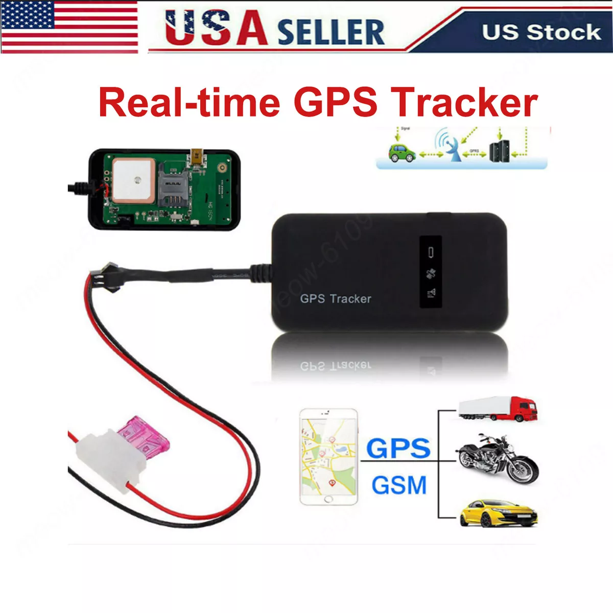 Car GPS Tracker for Vehicles Real-time Locator GPS/GSM/GPRS/SMS Tracking  Cars Antitheft with Mobile APPs