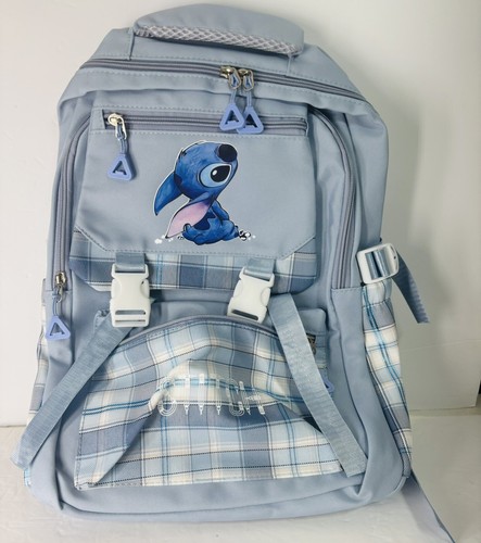 Disney Stitch Allover 16" Large school Backpack Book Travel Bag, New - Picture 6 of 7
