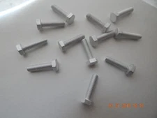 ALUMINUM HEX CAP SCREWS 1/4-20 x 1".  12 PCS. NEW