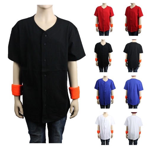 Kid's Plain T-Shirt Baseball Raglan Jersey Button Tee Boy Girl Junior Youth Team - Picture 3 of 24