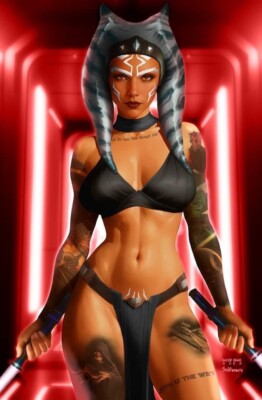 Ahsoka Tano Star Wars Cosplay Rebel & Sith Bikini with Tattoos 2 Book Set /99