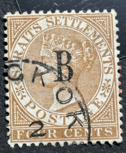 BANGKOK Briefmarke British Office Thailand 1883 QV 4c / Sg 17 / gebraucht / R738 - Bild 1 von 2