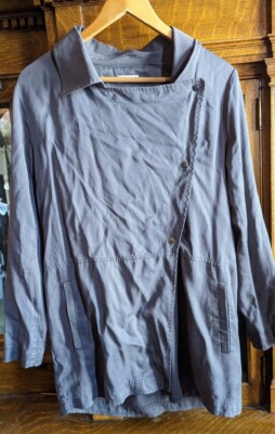 Gentle Fawn Asymmetrical Gray Long Sleeve Avantgarde Art To Wear Grey Blouse S